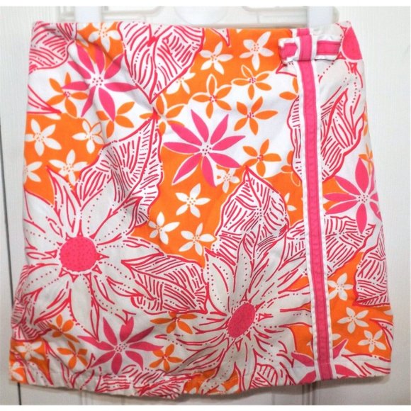 Lilly Pulitzer Other - Lilly Pulitzer Girls 5 pink orange print skort elastic waist